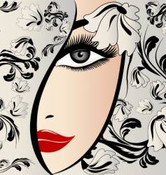 Floral woman vector image