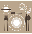 Place setting vector image