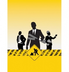 Construction silhouettes vector image