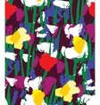 Flowers color seamless pattern wallpaper vector image