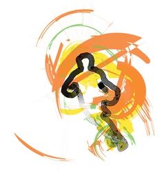 Basketball player in action vector image