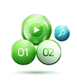 Glass circles abstract shapes for banner vector image