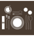 Place setting vector image