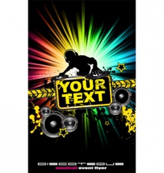Dj music flyer Dj music flyer vector image