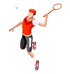 Badminton 2016 Sports 3D Isometric vector image