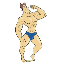 Muscle man vector image