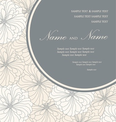 Floral invitation card vector image