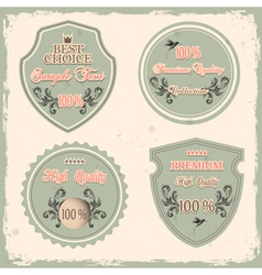 Set of Premium Quality labels vector image
