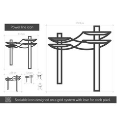 Power lines Royalty Free Vector Image - VectorStock