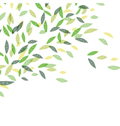 Green leaves background vector image