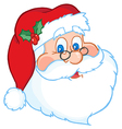 Classic Santa Claus Head vector image