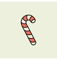 Christmas candy cane icon vector image
