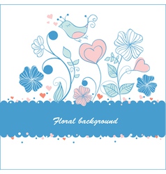 Floral background vector image