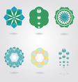 Floral mini Mandalas set vector image