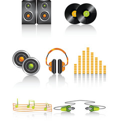Music icons vector image