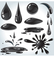 Oil drops set vector image