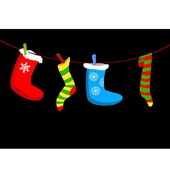 Christmas socks vector image