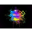 Color paint splashes background vector image