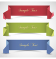 Three origami banners for design vector image