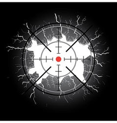 Crosshair after shooting vector image
