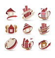 Buildings icons vector image