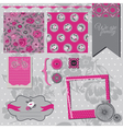 Seamless Vintage Flower Background Set vector image