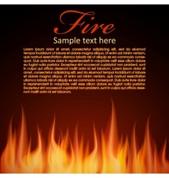 Fire background for your Design vector image