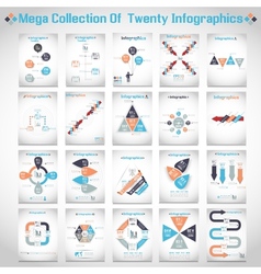 MEGA COLLECTIONS OF TEN MODERN ORIGAMI BUSINESS vector image