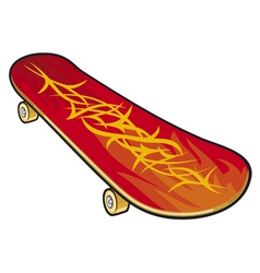 Red skateboard vector image