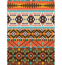 Aztec colorful geometric seamless pattern vector image