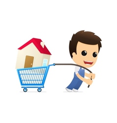 Funny cartoon mechanic vector image