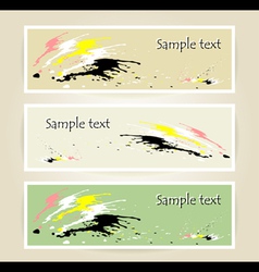 Set banners with spot of colors Set banners with spot of colors vector image