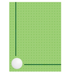 Background with golf ball vector image
