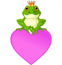 Heart frog vector image