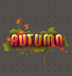 Colorful 3d autumn headline Colorful 3d autumn headline vector image