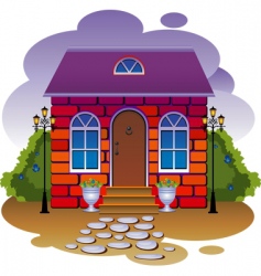 Cartoon house vector image