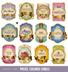 Gold labels vector image