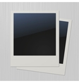 Two blank retro polaroid photo frames vector image