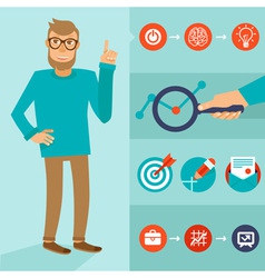 Character in flat style vector image