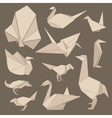Origami birds vector image
