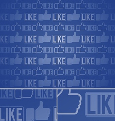 Like Thumbs Up seamless background vector image