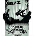 Jazz musician silhouettes vector image