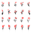 Flowers logo template set vector image