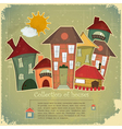 Collection of houses vector image