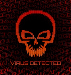 Digital skull virus vector image