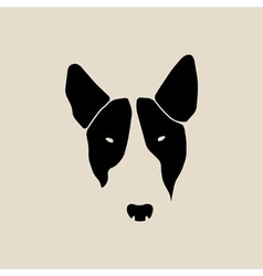 Bull terrier face Dog head vector image