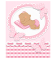 Sleeping African baby girl vector image