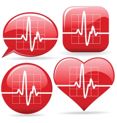 Electronic cardiograms vector image