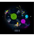 Vinyl disc graffiti vector image