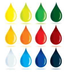 Colorful drops vector image